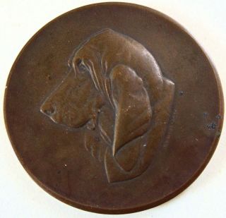 Belgian Kennel Club Dog Medal Bloodhound St.  Hubertus