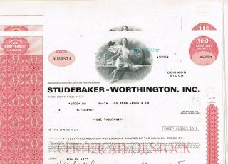 Set 7 Studebaker - Worthington,  Inc. ,  1970s,  Vf