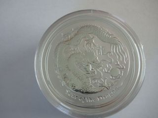 5 - 2 Oz Silver 2012 Australian Lunar Series Dragon Coins In Roll
