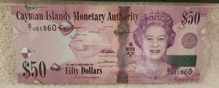 Cayman Islands,  Monetary Authority Pick 42a 2010 $50 Dollars PMG 65 EPQ Gem UNC 2