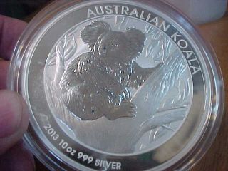 2013 Australian Koala 10 Oz.  Silver Coin - - In Plastic Case