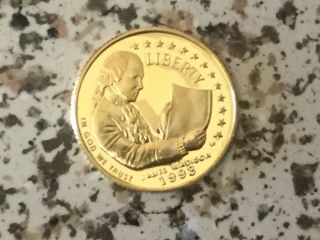 1993 - W Bill Of Rights (madison) $5 Proof Gold Commemorative