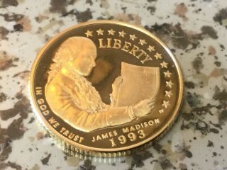 1993 - W Bill of Rights (Madison) $5 Proof Gold Commemorative 2