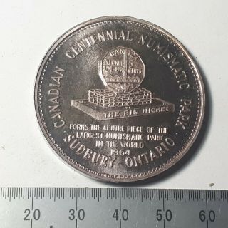 Canadian Centennial Numismatic Park / Sudbury,  On Medal 1964 - Silver 299