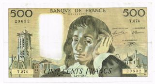 1992 France 500 Francs Note - P156i