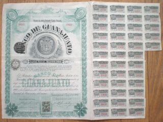 Banco De Guanajuato 100 Pesos 1900 Mexico Bond