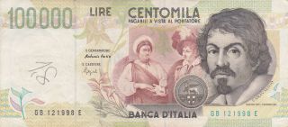 100 000 Lire Fine Banknote From Italy 1994 Pick - 117