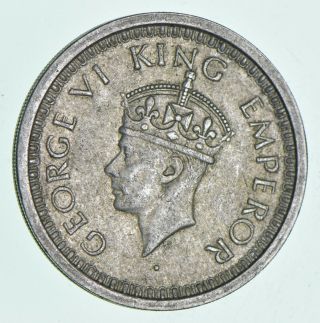Silver - World Coin - 1945 India 1 Rupee - World Silver Coin 11.  7 Grams 831