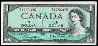 1954 $1 Dollar Banknote Bank Of Canada