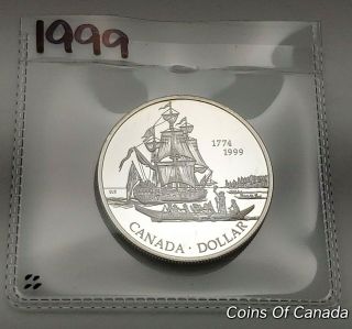 1999 Canada Silver Dollar Uncirculated Proof Coin 1774 Perez Ship Coinsofcanada