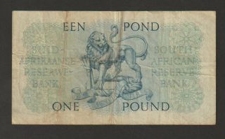 South Africa,  1 Pound Banknote,  (1953),  Choice Fine,  Cat 93 - E 2