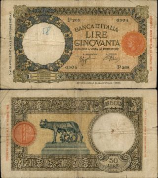 Italy 50 Lire 1937 (388)