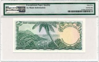 East Caribbean States - Anguilla - 5 Dollars 1965 P14o PMG Gem UNC 65 EPQ 2