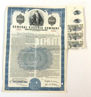 1956 General Electric $1,  000.  00 Debenture Stock Bond