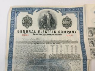 1956 GENERAL ELECTRIC $1,  000.  00 DEBENTURE Stock Bond 2