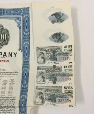 1956 GENERAL ELECTRIC $1,  000.  00 DEBENTURE Stock Bond 4