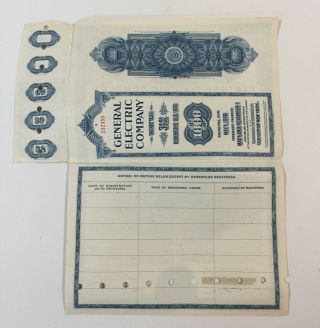 1956 GENERAL ELECTRIC $1,  000.  00 DEBENTURE Stock Bond 5