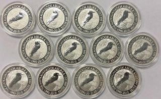 12 1oz Silver 2015 Australia Kookaburra 12oz 12 Coins