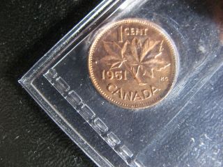 1 Cent 1951 Iccs Ms - 64 Red Rd Canada Small Penny Copper King George Vi 1c 1¢