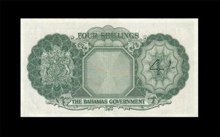 1953 BRITISH COLONY BAHAMAS QEII 4 SHILLINGS CONSECUTIVE 1 OF 2 ( (aUNC)) 2