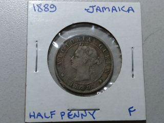 1889 Jamaica Half Penny Coin