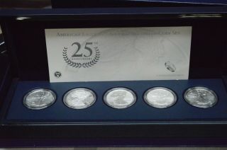 2011 American Eagle 25th Anniversary Silver Coin Set Includes 2 Proofs,  3,  Bu