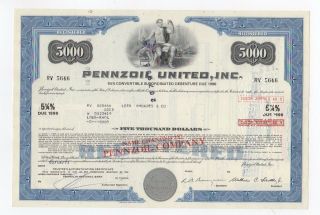Pennzoil United,  Inc.  Stock Certificate