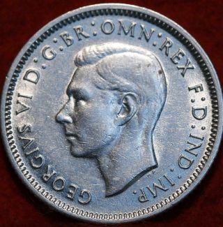Uncirculated 1943 Australia 1 Shilling Silver Foreign Coin