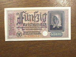 Germany Old Paper Money 50 Mark A.  Unc (2)