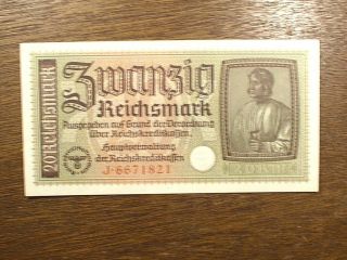 Germany Old Paper Money 20 Mark A.  Unc (2)