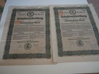 German Bond,  2 Bond,  1922,  10,  000 Marks