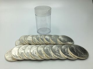 Bu Roll Of 1924 Silver Peace Dollars 20 Coins