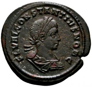 Carpediem Constantius Ii Ae Follis Rome Campgate Ca 2763