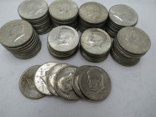 60 Us 90 Silver 1964 John Kennedy Half Dollars,  14) 40 Silver Kennedy Halves,