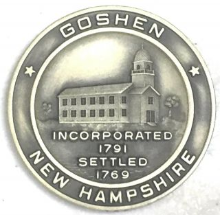 C9560 Goshen,  N.  H.  Sterling 55 Town Medal,  Bicentennial 1969