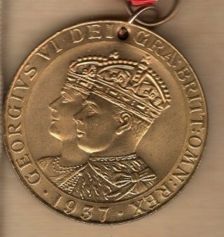 1937 British Medal To Commemorate The Coronation Of King George Vi