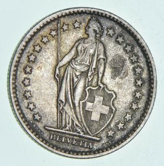 Silver - World Coin - 1945 Switzerland 2 Francs - World Silver Coin 10g 000