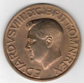 1937 Austrian Medal For The Inauguration Of King Edward Viii,  By J.  Tautenhayn