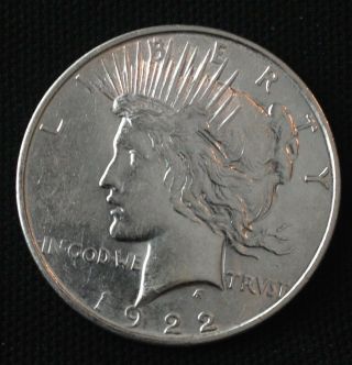 1922 D Peace Dollar - Bu Uncirculated - Luster - 90 Silver Us Coin