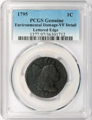 (vl72) 1795 Lettered Edge Liberty Cap Large Cent Pcgs Vf Detail