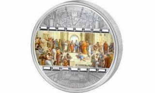 Cook 2008 $20 Masterpieces Of Art Raphael School Of Athens 3oz Silver Proof Coin