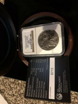 Tuvalu 2014 2$ Gods Of Olympus - Zeus 2 Oz High Relief Silver Coin Ngc 69