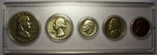 1953 D Us Set 3 Silver 90 Coins 5 Total Birth Year Set Denver Franklin