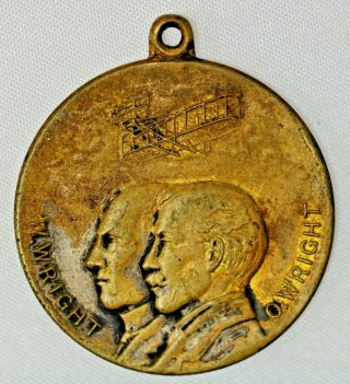 1909 Wright Brothers Homecoming Celebration Medal Dayton Ohio Aviation