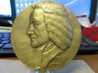 Nyu Hall Of Fame Jonathan Edwards By E.  Gordon Chandler Bronze Medal 76mm Maco