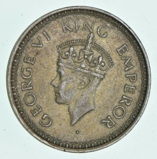 Silver - World Coin - 1944 India 1 Rupee - World Silver Coin 11.  8 Grams 873