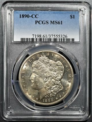 1890 - Cc $1 Silver Morgan Dollar,  Certified By Pcgs Ms61,  Dz53