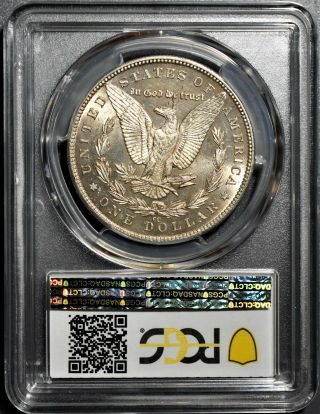 1890 - CC $1 SILVER MORGAN DOLLAR,  CERTIFIED BY PCGS MS61,  DZ53 2