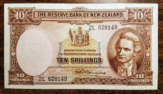 Zealand 10 Shillings 1960 - 67 (p - 158d) Unc