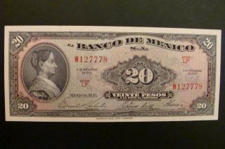 Mexico 20 Pesos 1961 Crisp Au/unc